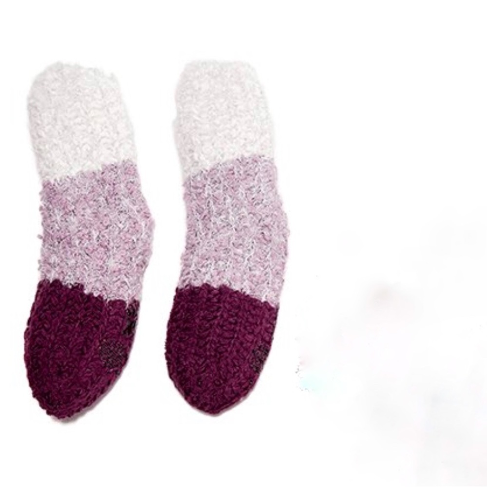 NWT MUK LUKS | Purple Color Block Shea Butter-Infused Cabin Socks